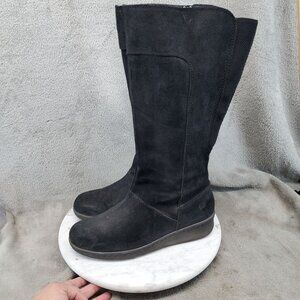 Born Shoes Womens Size 8.5 M/W Black Suede Branderbu Knee High Boots